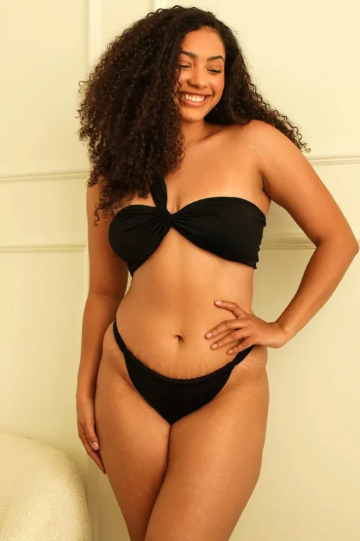 Bisou Cinched Cheeky Bikini Bottom