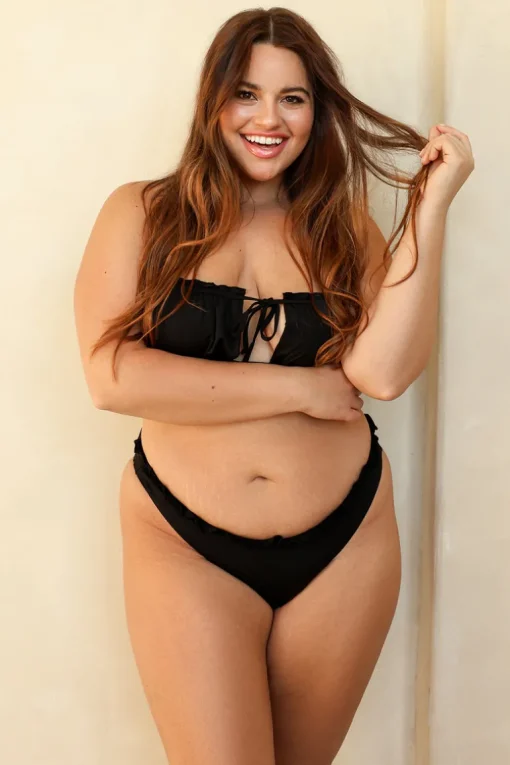 Black Bandeau Cheeky Set