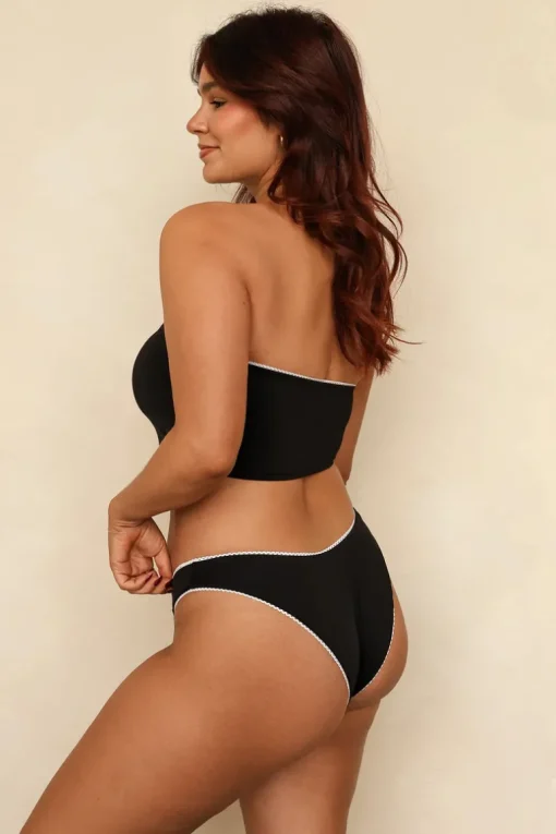Black Mary Bandeau Super Cheeky Set