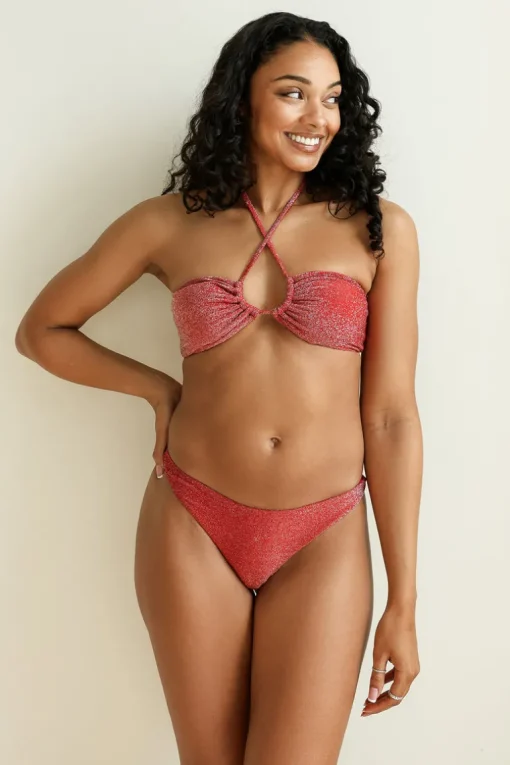 Flame Bandeau Thong Set