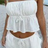 Hanna Strapless Top & Elastic Short Set