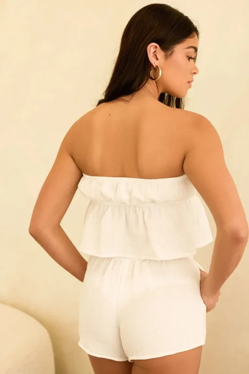 Hanna Strapless Top & Elastic Short Set