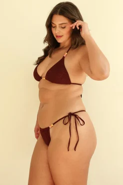 Mocha Crinkle Triangle Bora Cheeky Set