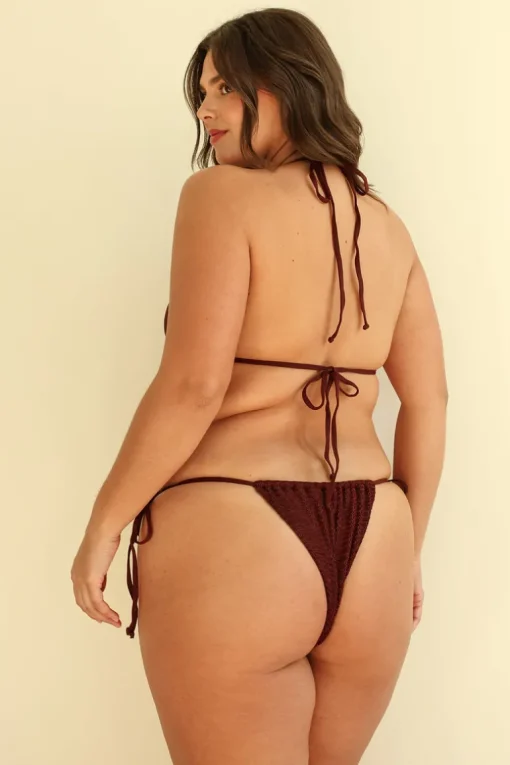 Mocha Crinkle Triangle Bora Cheeky Set