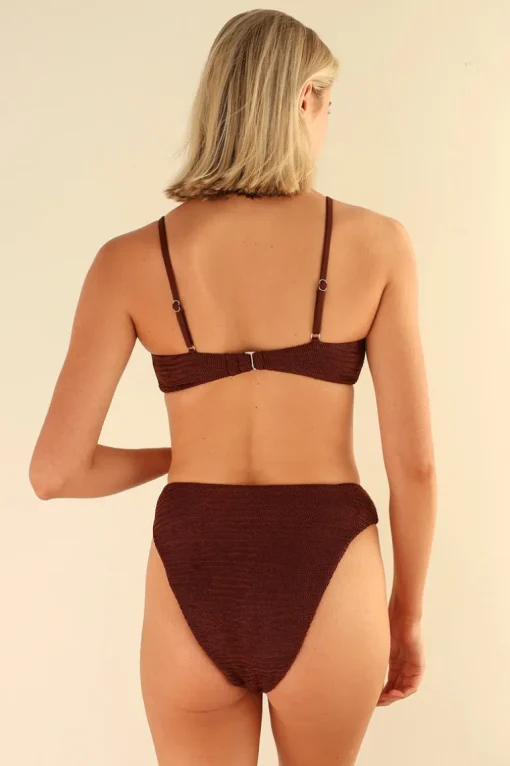 Mocha Crinkle Zen Triangle Cheeky Set
