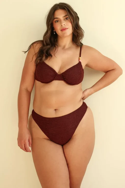Mocha Crinkle Zen Triangle Cheeky Set