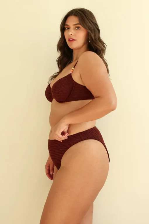 Mocha Crinkle Zen Triangle Cheeky Set