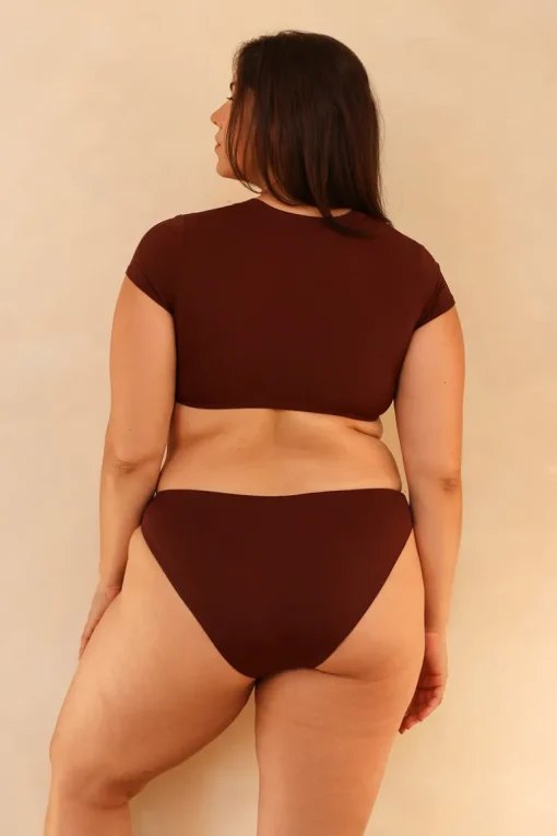 Mocha Crop Top Cheeky Set