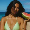 Palm Triangle Bikini Top