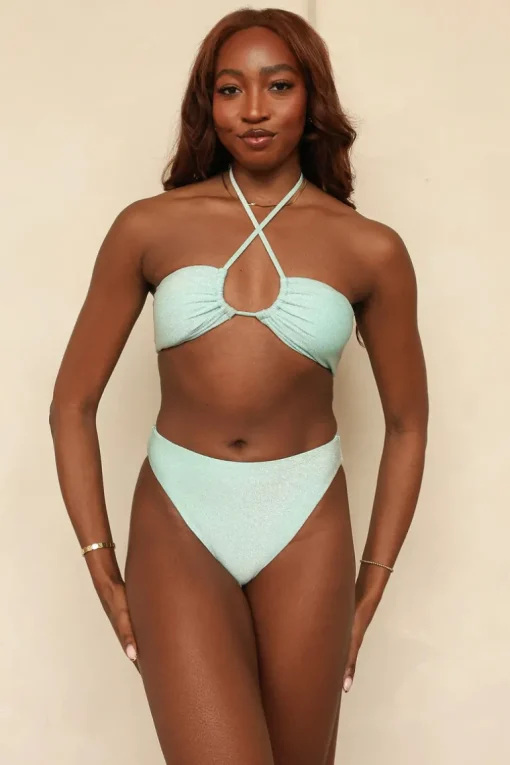 Seashore High Waist Cheeky Bikini Bottom