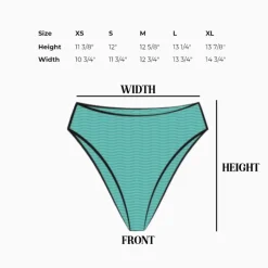 Seashore High Waist Cheeky Bikini Bottom