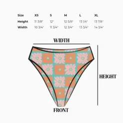 Seashore High Waist Cheeky Bikini Bottom