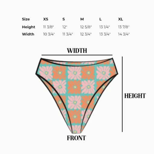 Seashore High Waist Cheeky Bikini Bottom