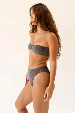 Sparkle Black Bandeau Seashore Cheeky Set