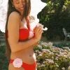 Strawberry Bandeau Super Cheeky Set