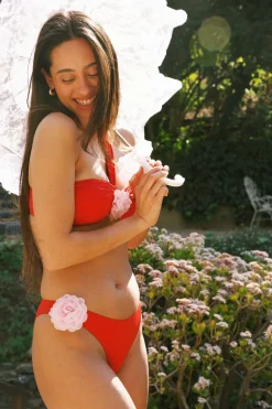 Strawberry Bandeau Super Cheeky Set