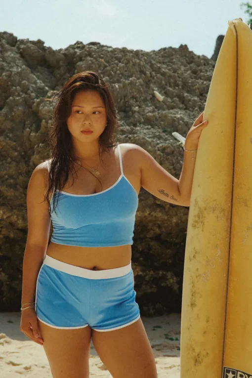Surfs Up/White Tankini Full Set