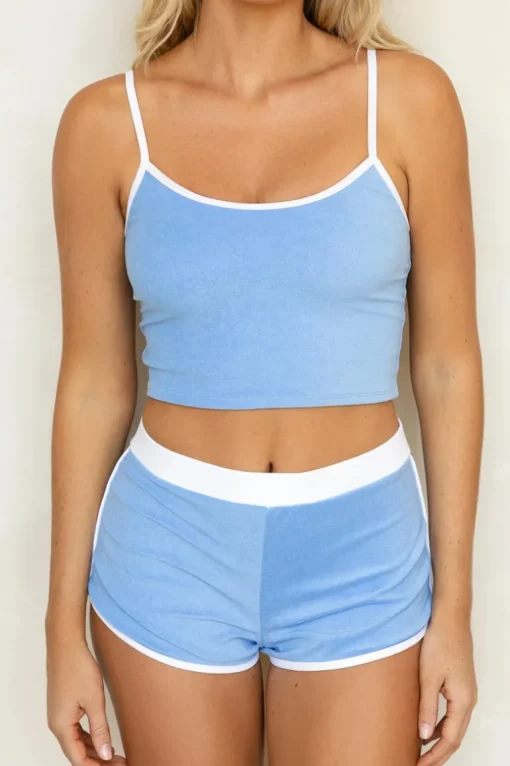 Surfs Up/White Tankini Full Set